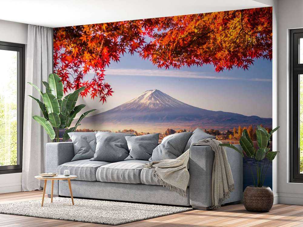 Der Berg Fuji im Herbst