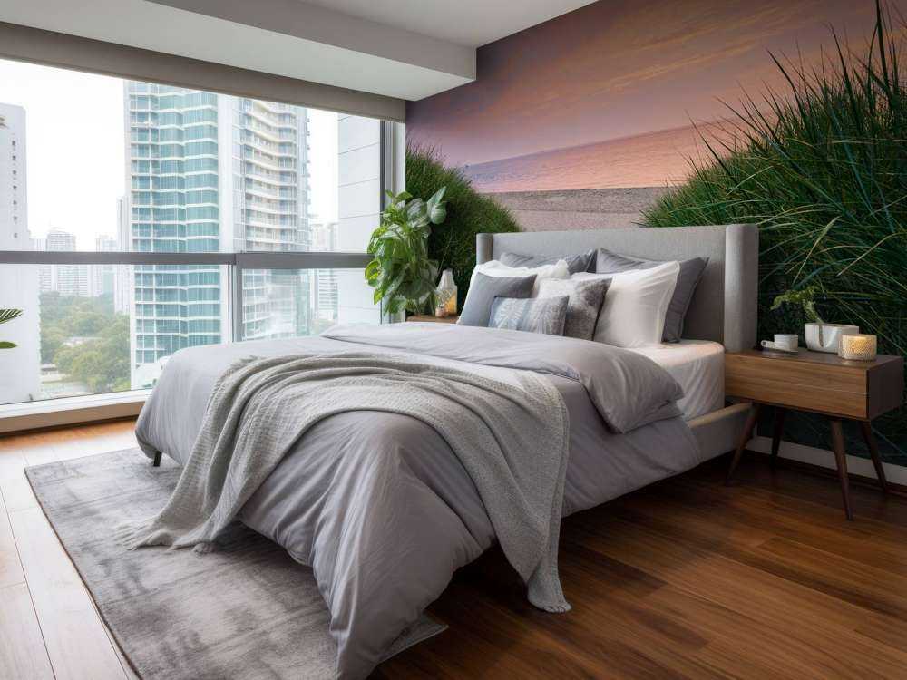 Dünenpassage mit Sonnenaufgang