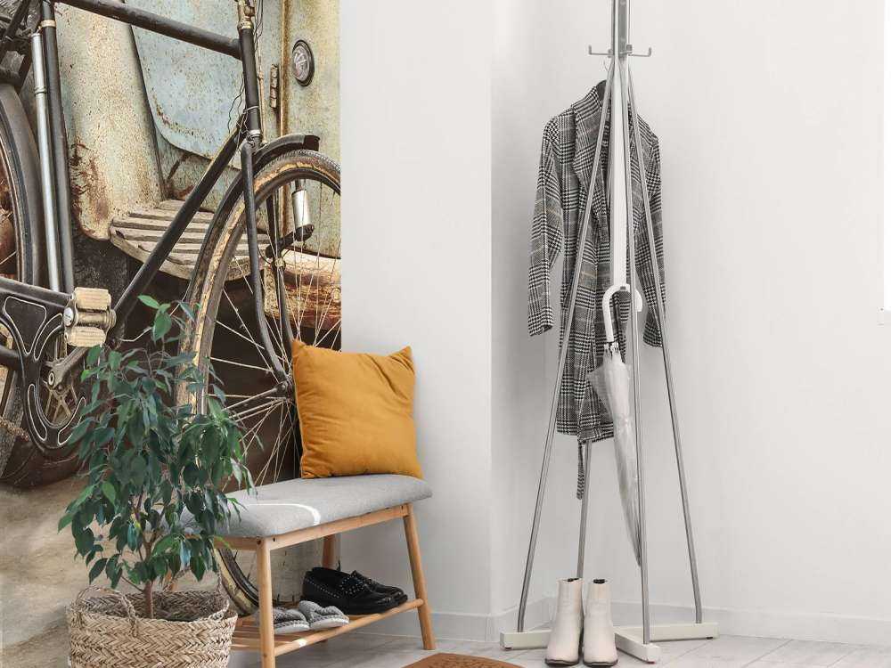 Retro altes Fahrrad mit LKW