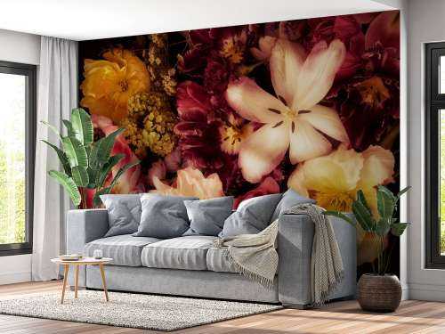 Schöne und bunte Blumenkranz