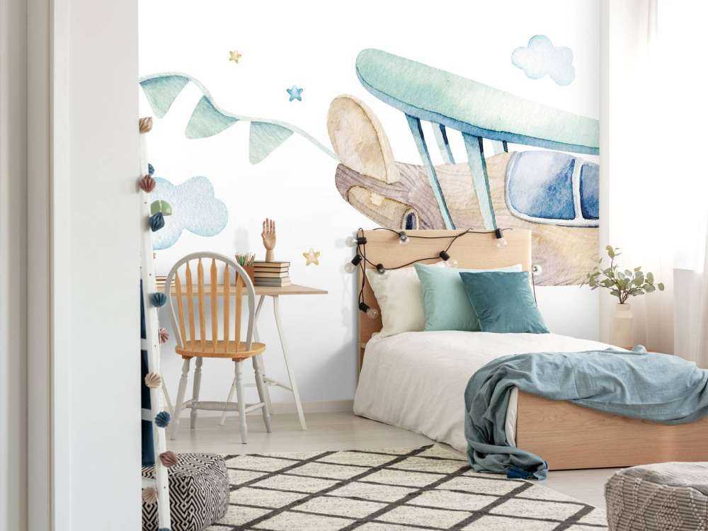 Aquarell-Flugzeug