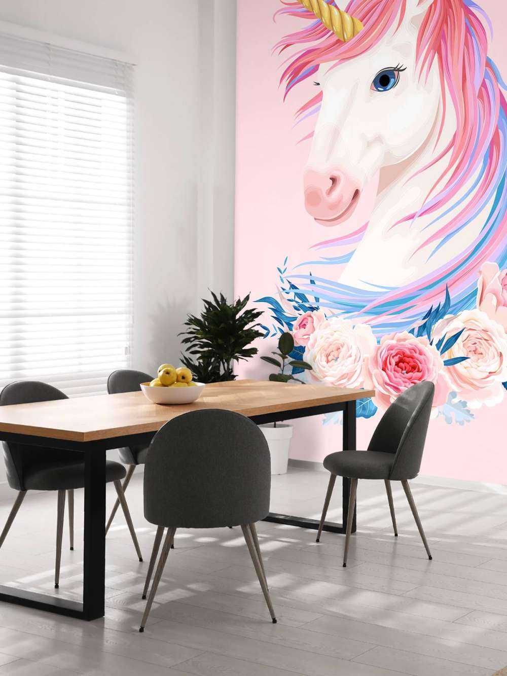 Einhorn mit Blumen