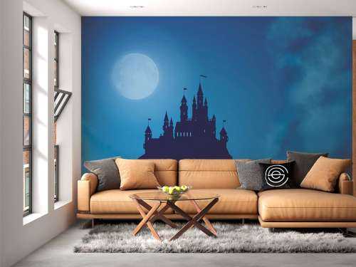 Schloss mit Mondlicht