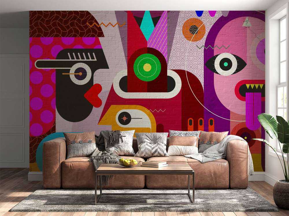 Graffiti mit Gesichtern