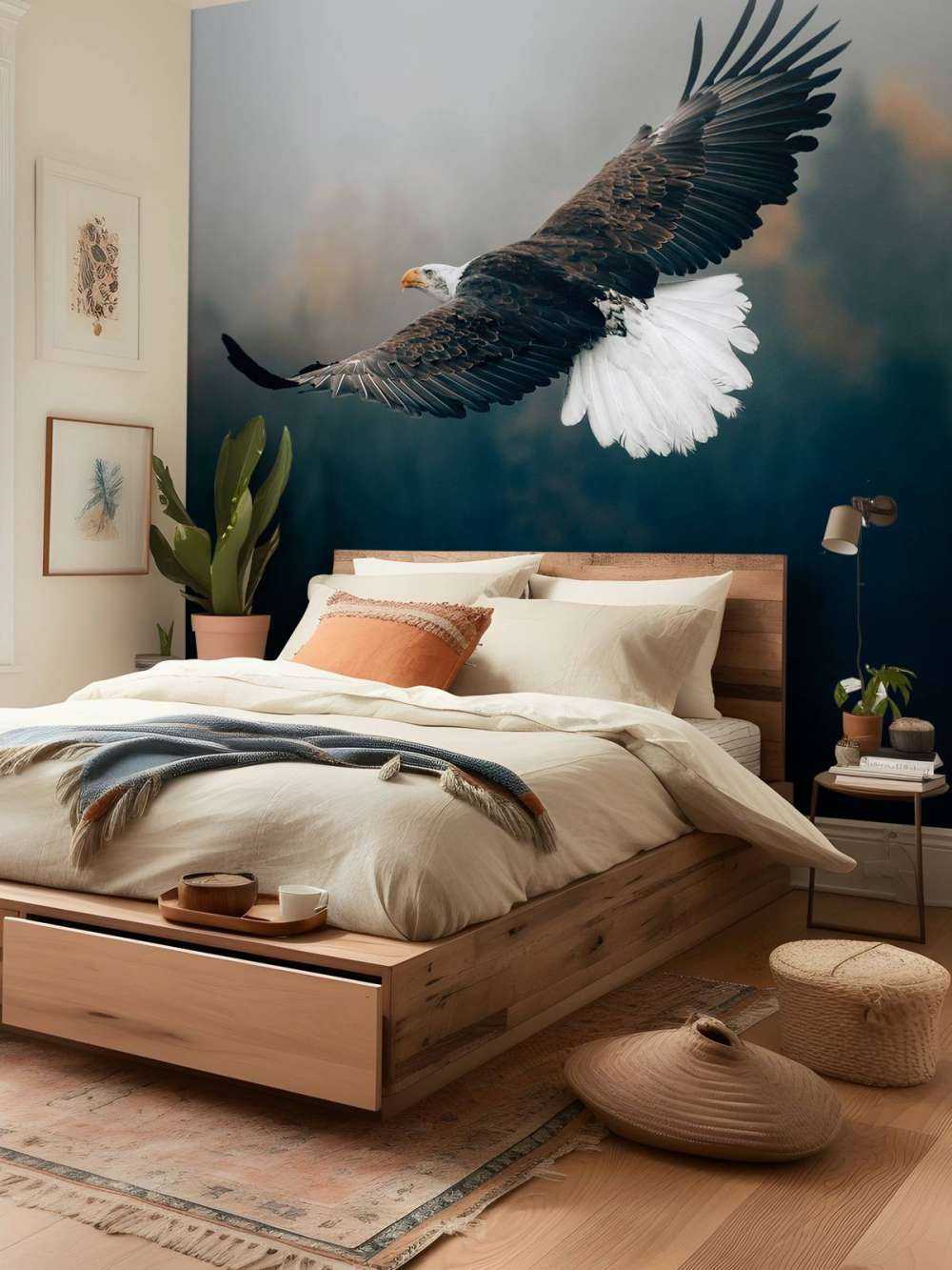 Weißkopfseeadler über dem Wald