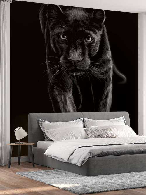 Panther auf der Flucht