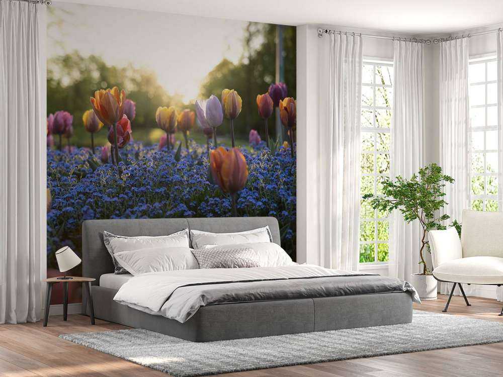 Heiteres Tulpenfeld
