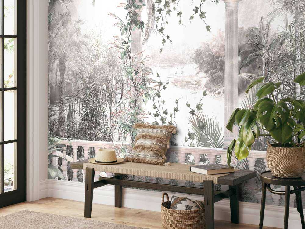 Tropische Bäume und Blätter