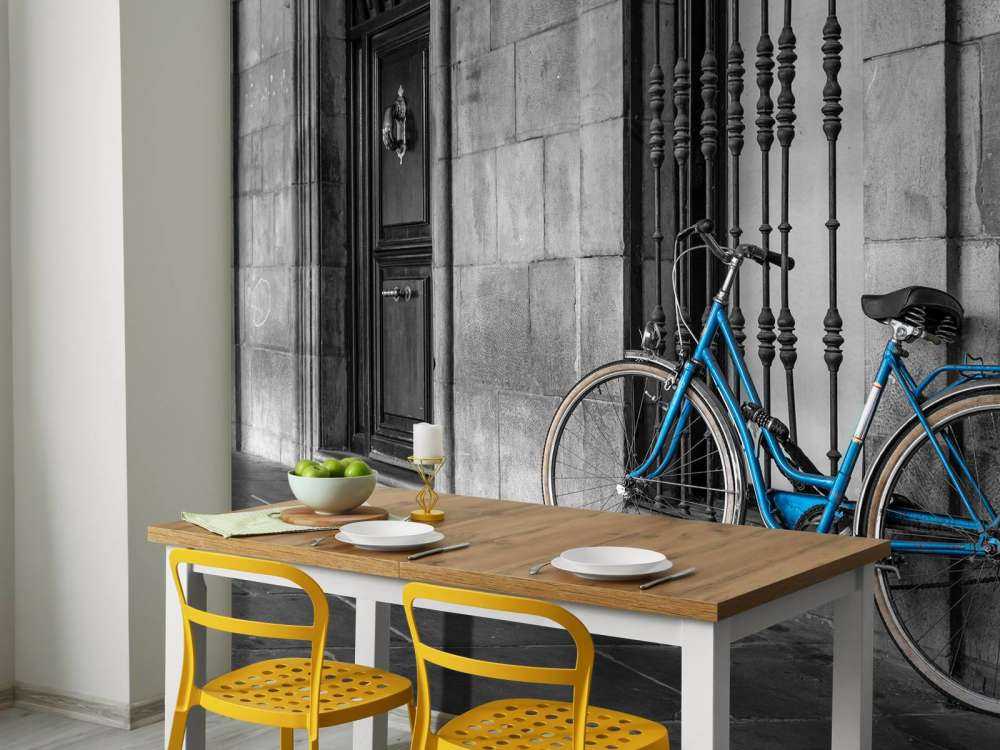 Altes blaues Fahrrad