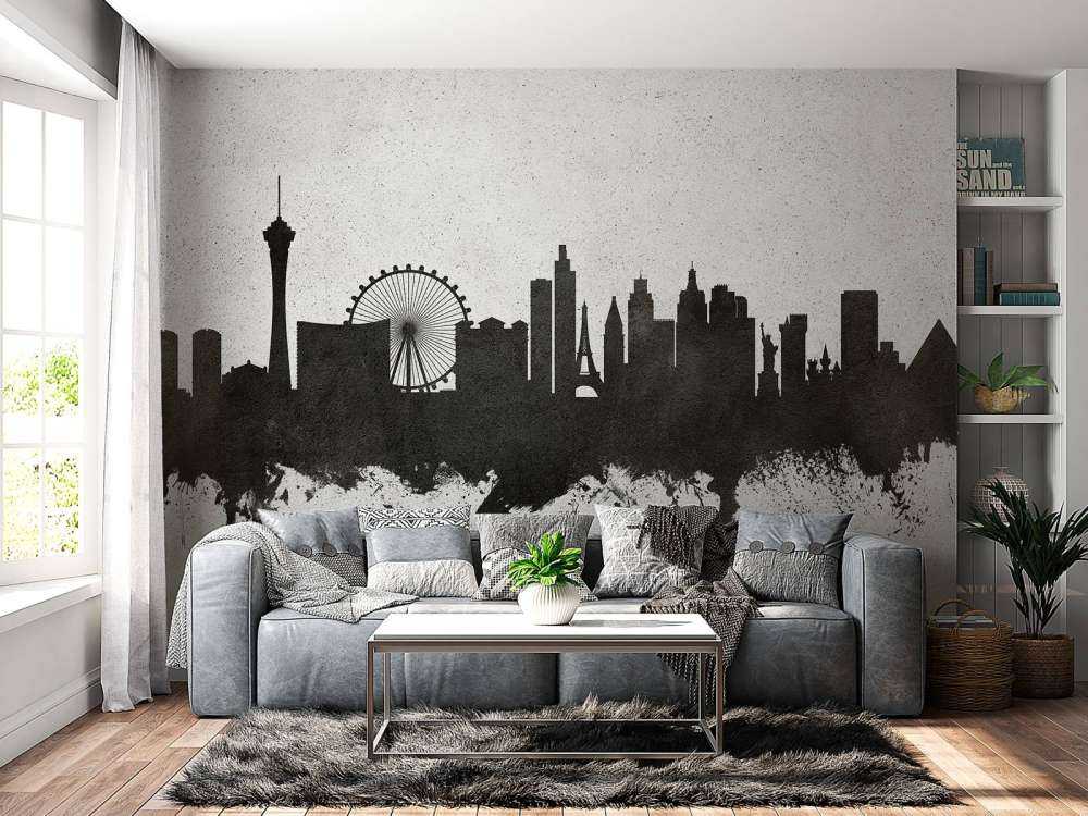 Aquarell-Skyline, Las Vegas