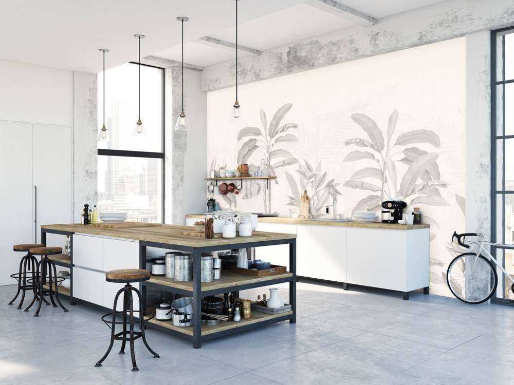 Vintage-Dschungellandschaft - sepia