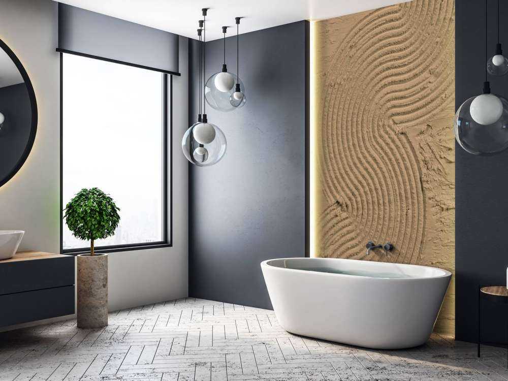 Organische Linien und Strukturen in goldbraunem Saum