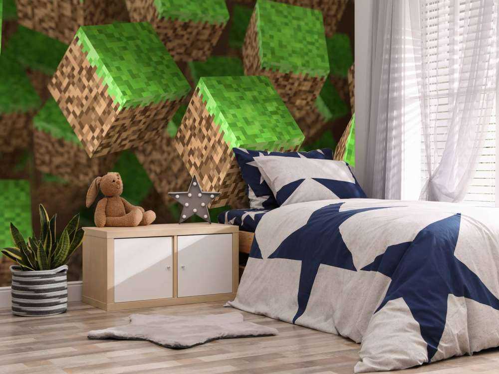 3D Minecraft Gras Blöcke