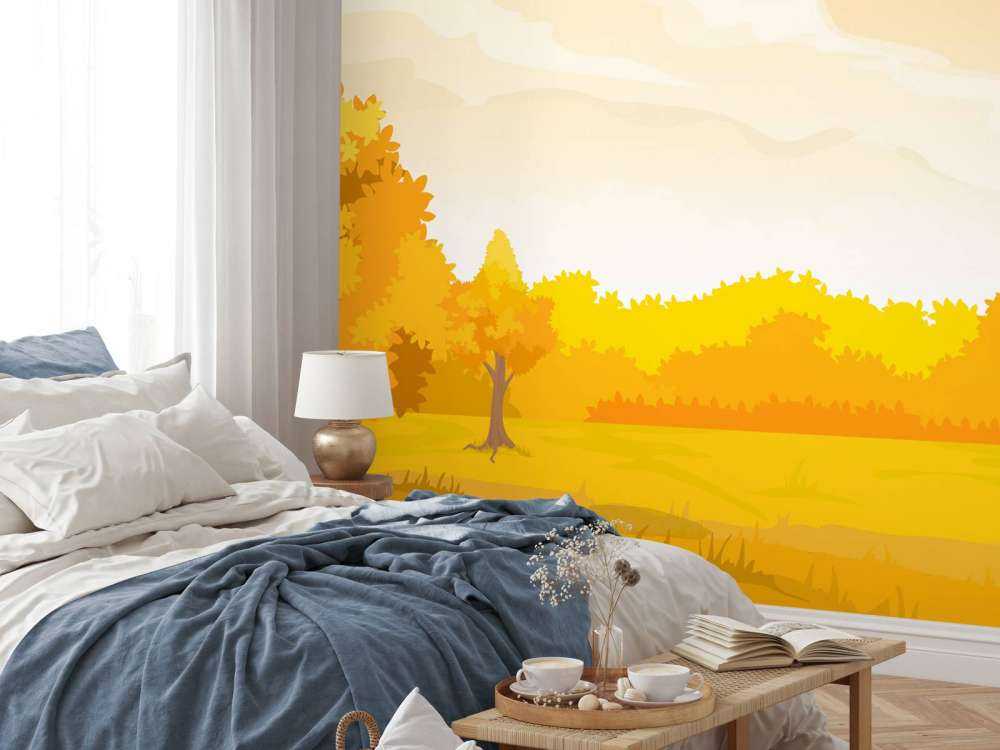 Illustration einer Herbstlandschaft