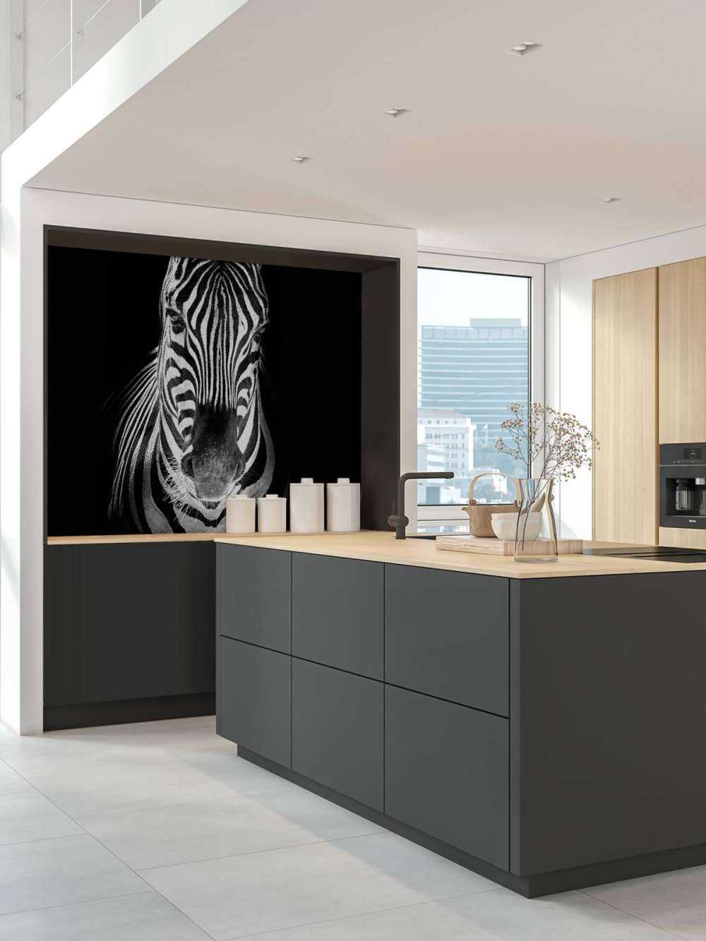 Nahaufnahme Zebra schwarz-weiß