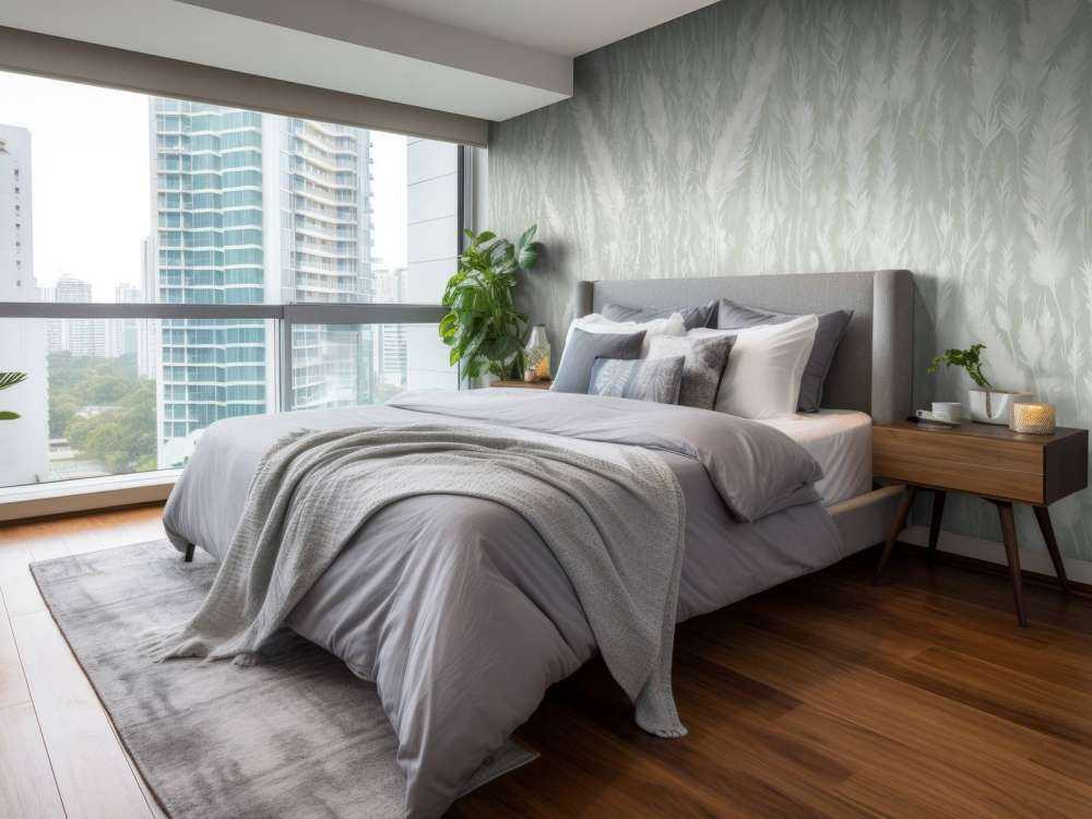 Wand von Feldgräsern - grün