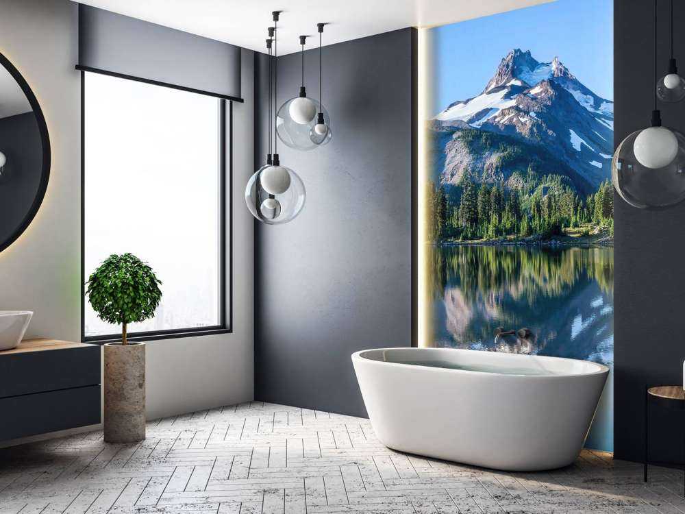 Fototapete Berge von Schnee