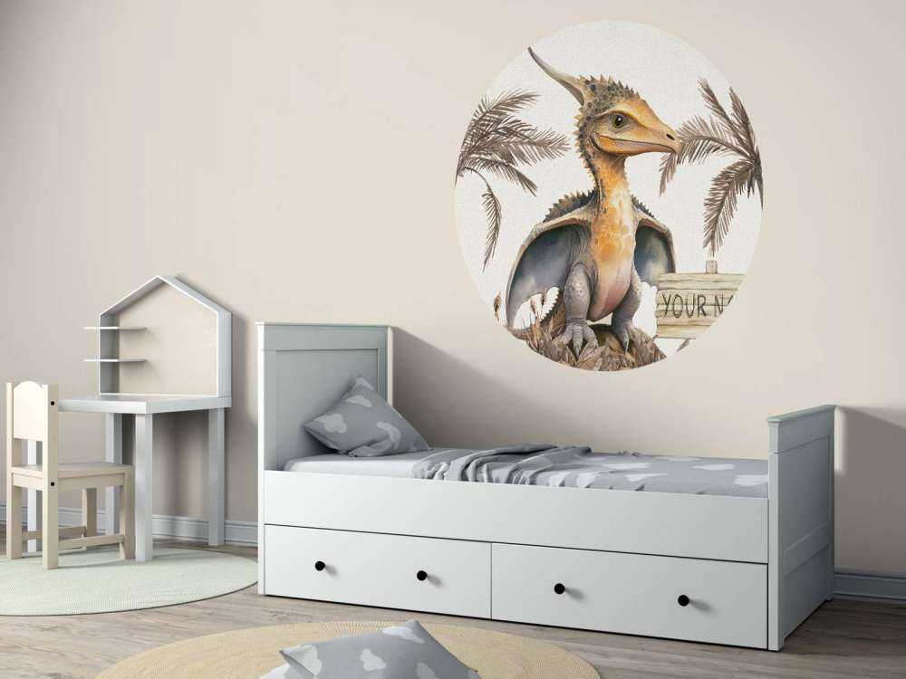 Baby-Pteranodon im taupefarbenen Dschungel