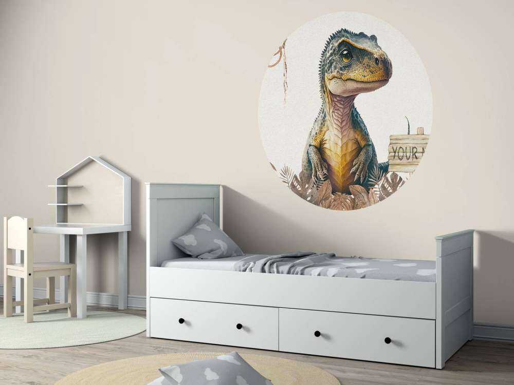 Baby-T-Rex im taupefarbenen Dschungel