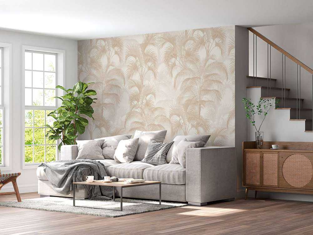 Tropische Palmen im Vintage-Stil - Sand