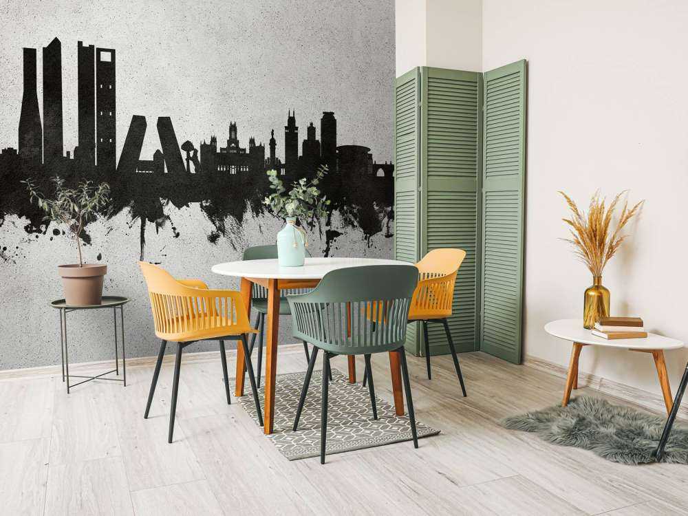 Aquarell-Skyline, Madrid