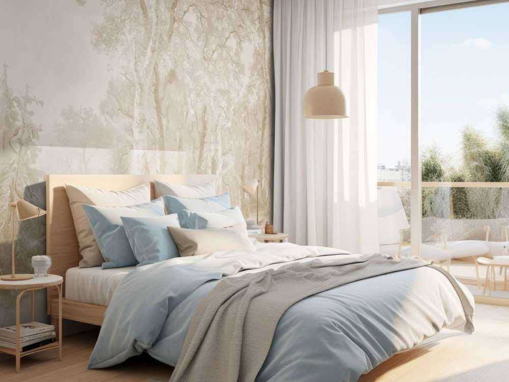 Waldlandschaft Beige Panorama