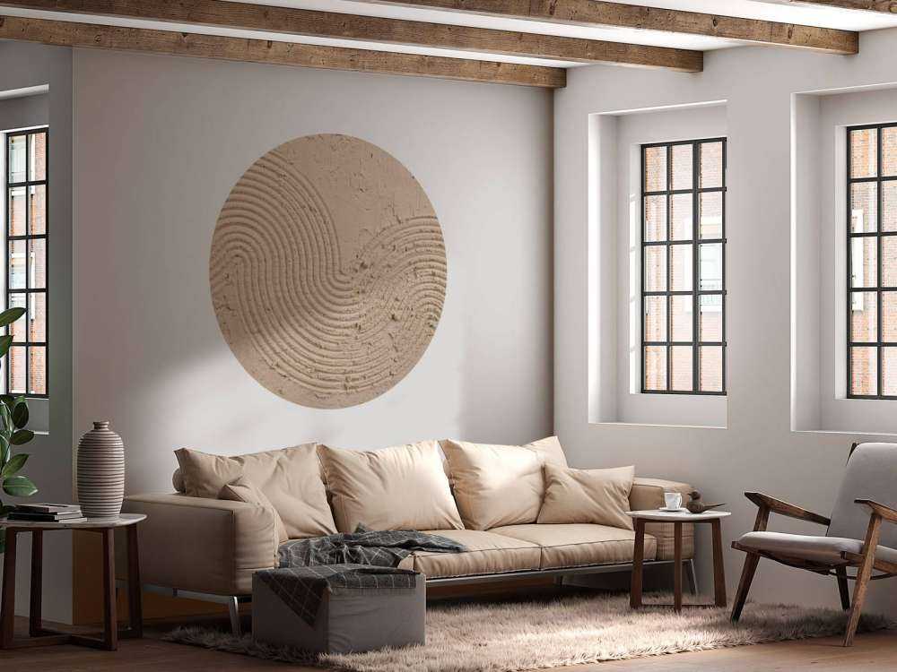 Texturierte Kunst in Taupe