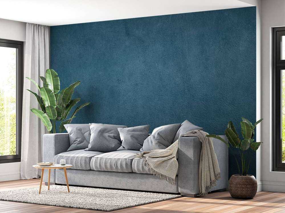 Leder blau