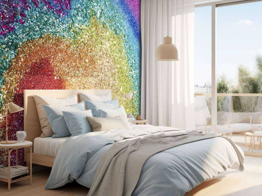 Regenbogen glitzert
