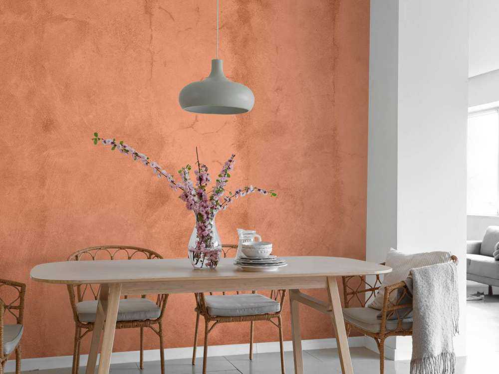 Beton mit Terrakotta Farbe
