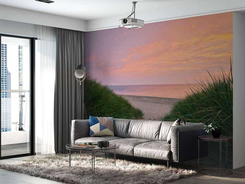 Dünenpassage mit Sonnenaufgang