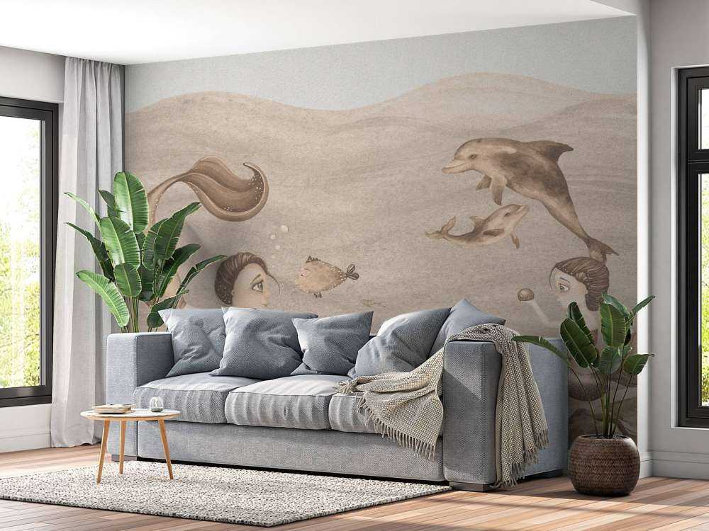 Meerjungfrauenwelt in Taupe