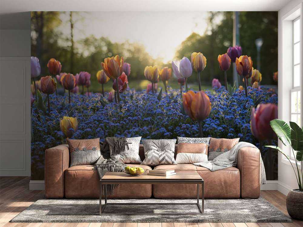 Heiteres Tulpenfeld