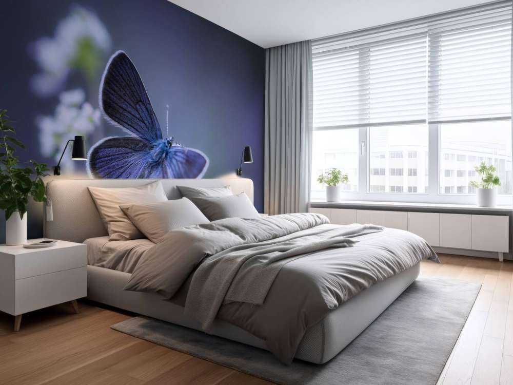 Blauer Schmetterling