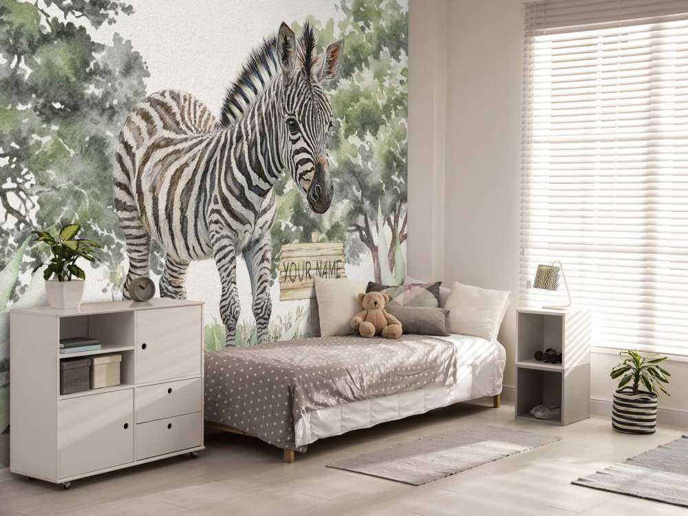 Junges Zebra in der Wildnis