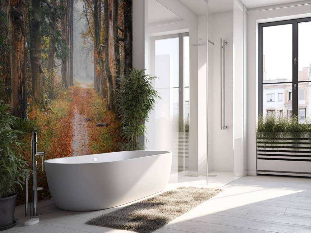 Waldweg mit alten Bäumen