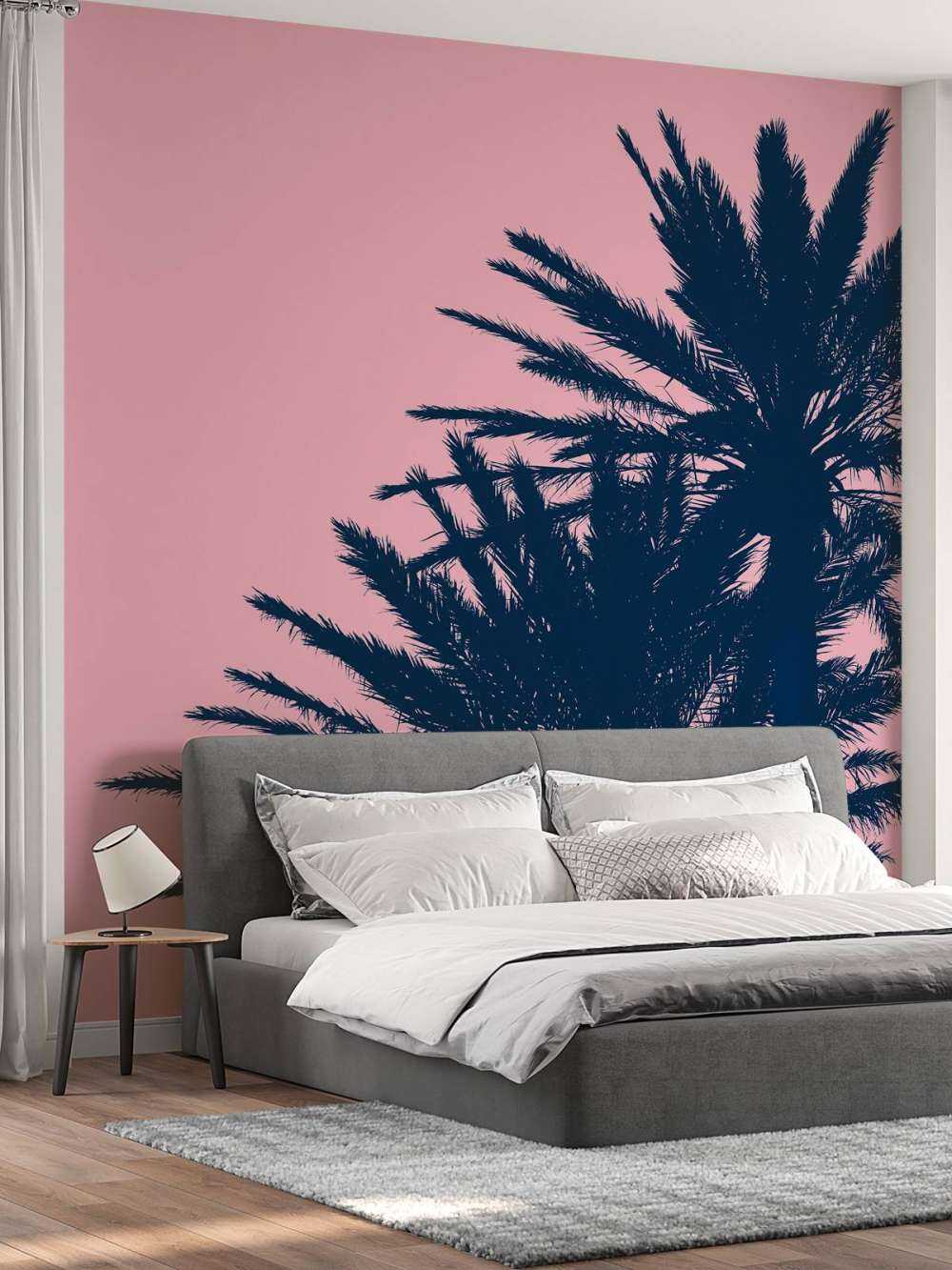 Palmen mit rosa Hintergrund