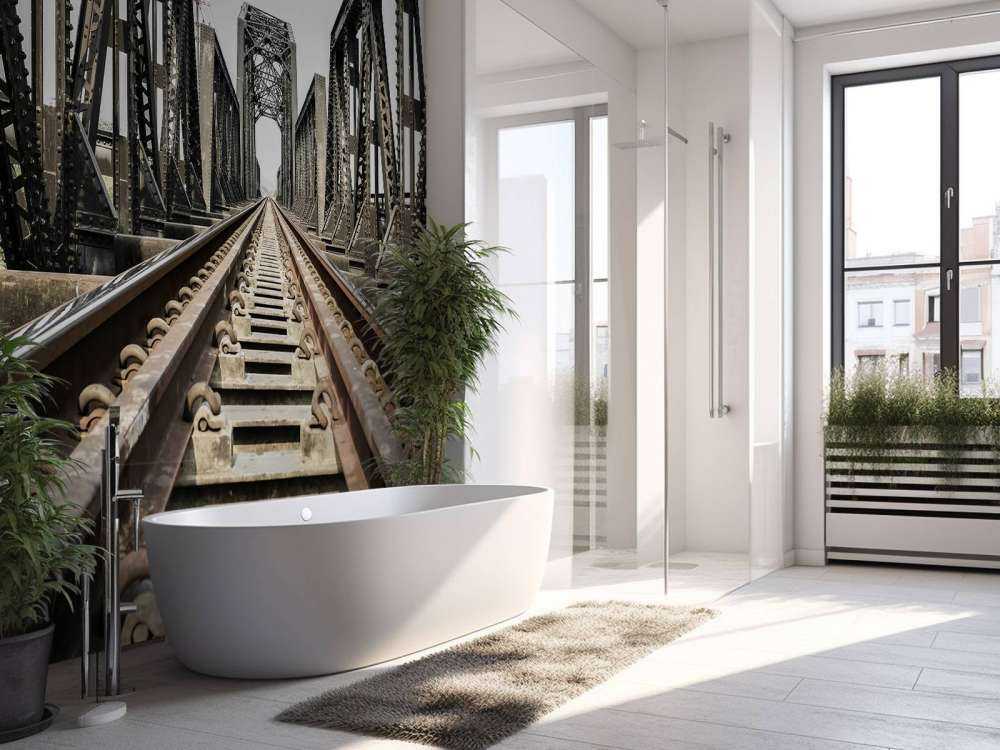 Eisenbahnbrücke aus Metall