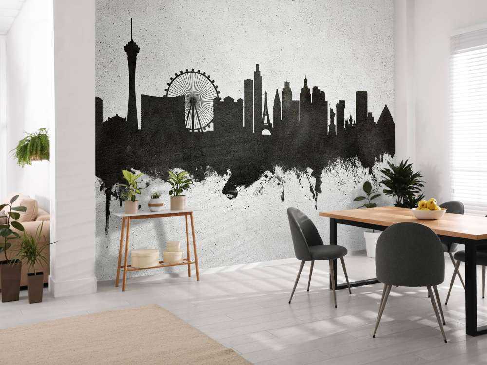 Aquarell-Skyline, Las Vegas