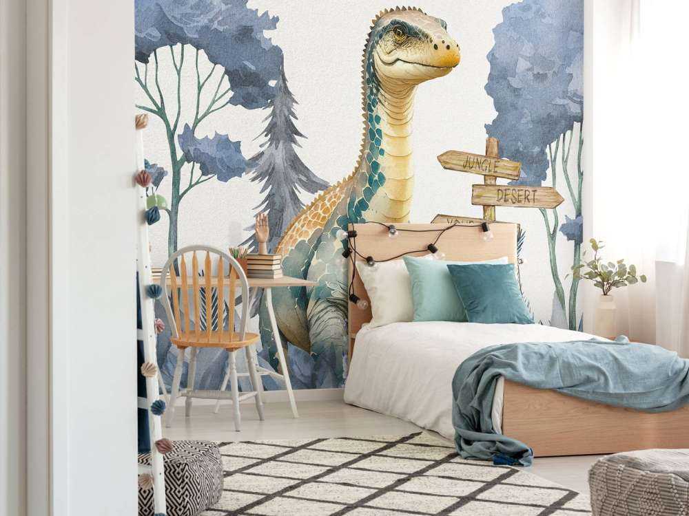 Baby-Brachiosaurus im blauen Dschungel