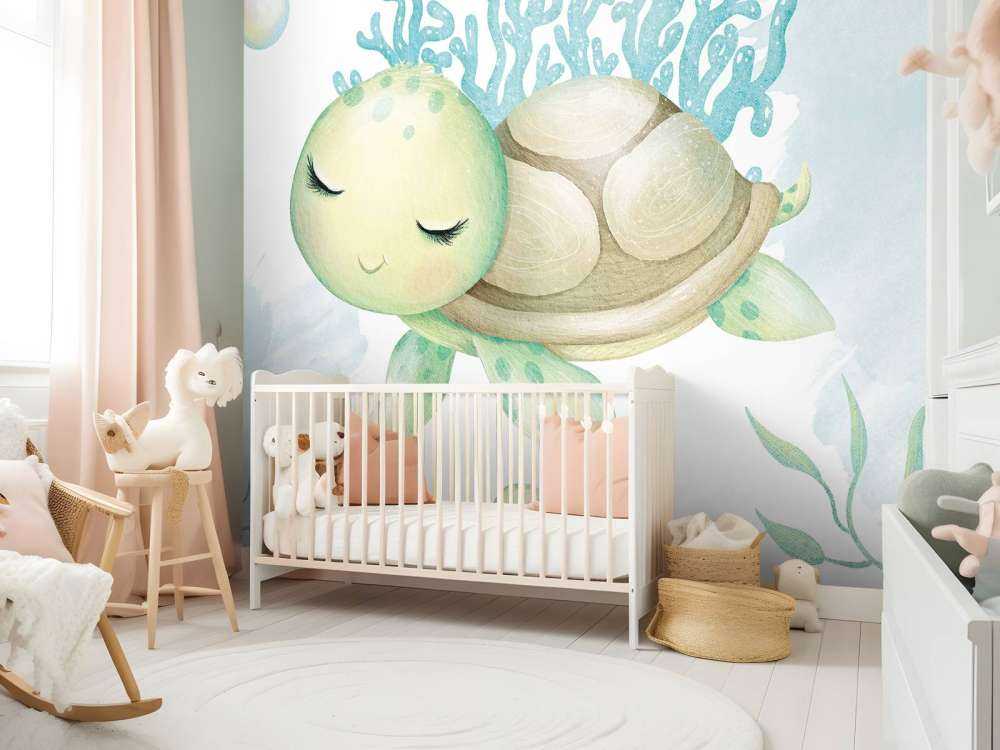 Schildkrötenmama und Jungtier