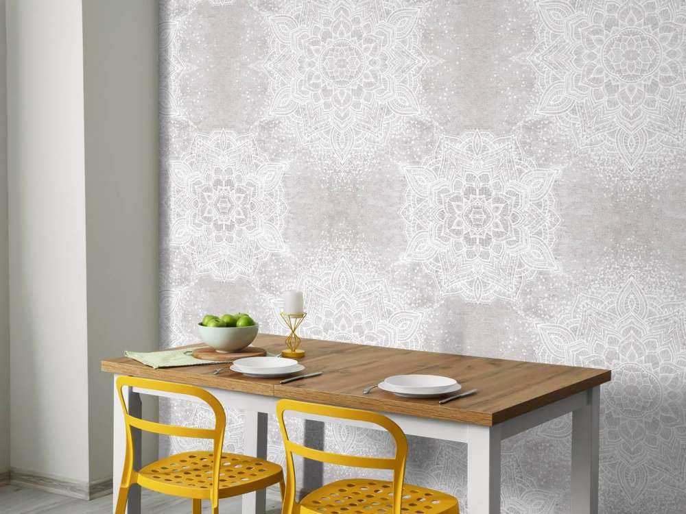 Ibiza vintage mandala_neutrales Grau