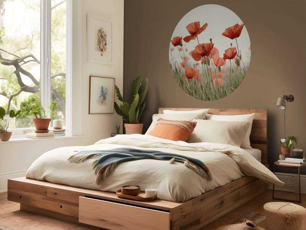 Mohnblumen in Vintage-Farben