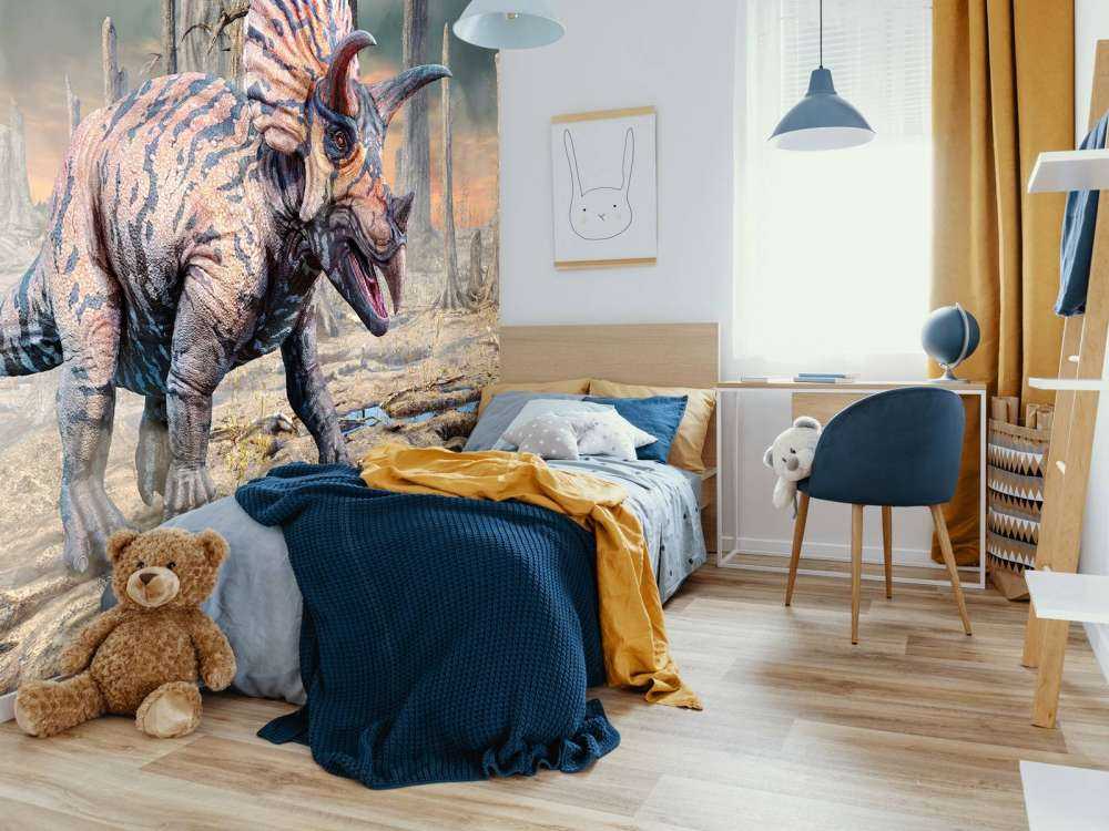 Torosaurus in einer verlassenen Gegend