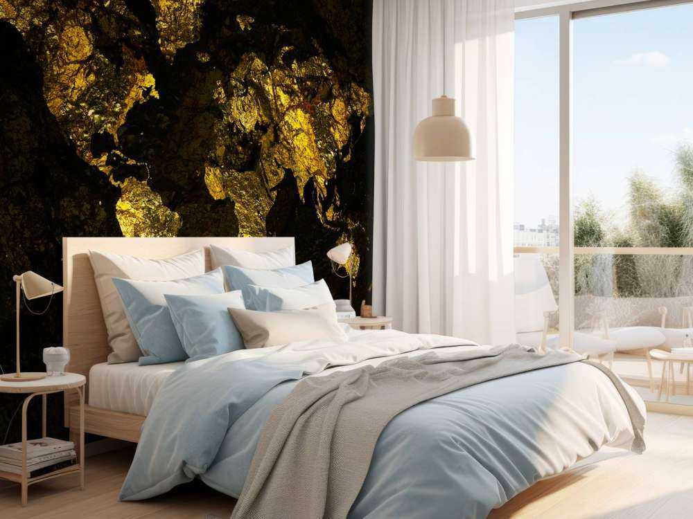 Weltkarte Gold