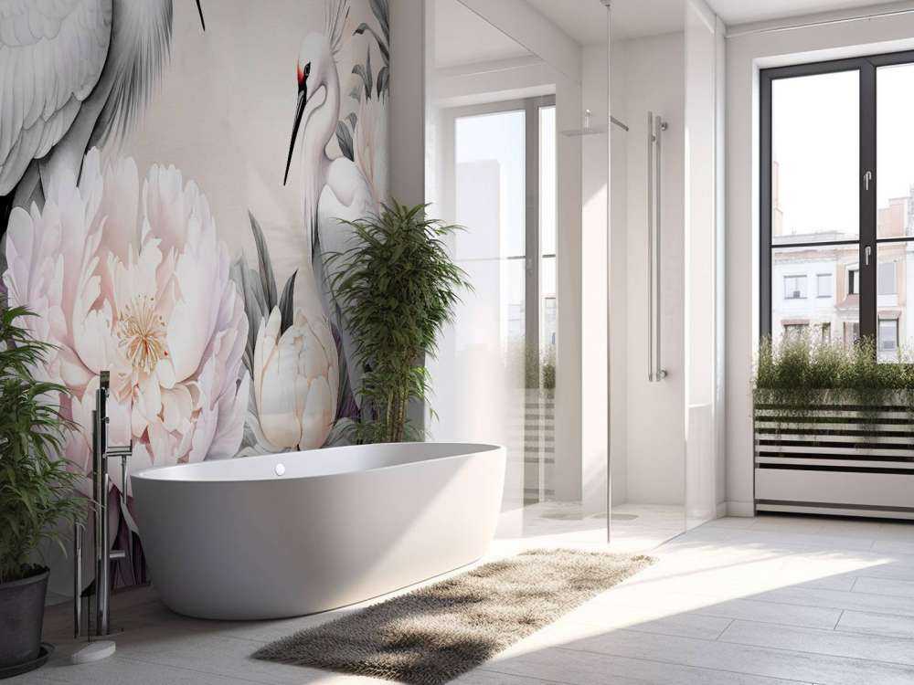 Störche Romantik Pink