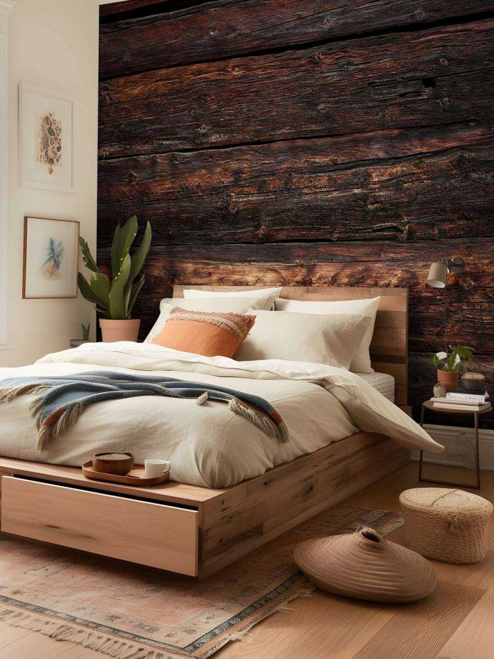 Verbranntes altes Holz