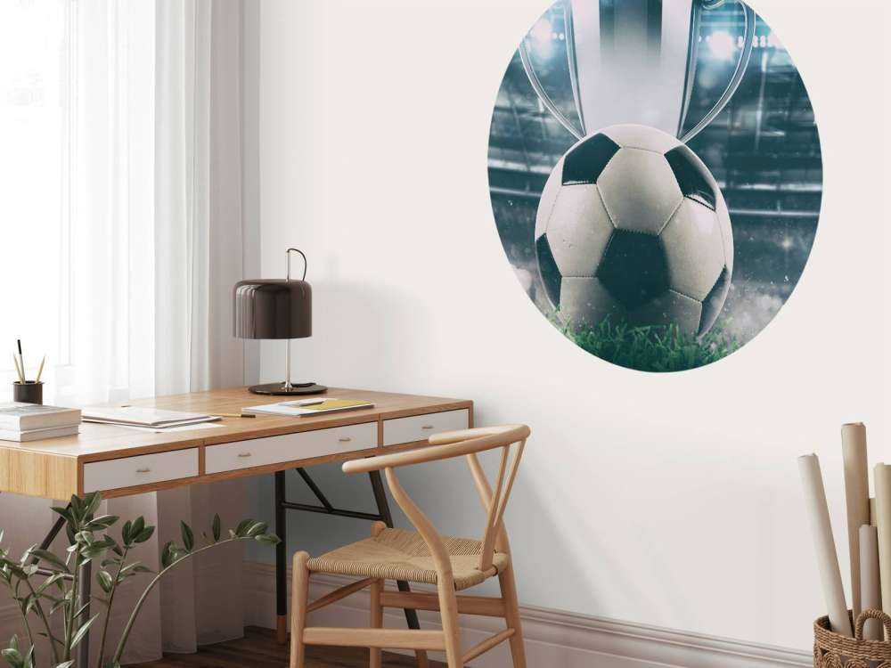 Fußball mit Pokal
