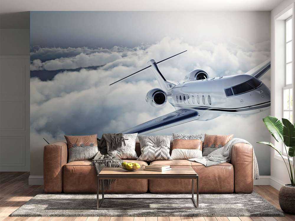 Privatflugzeug in der Luft