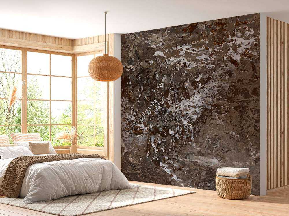 Anthrazitfarben lackierte Struktur